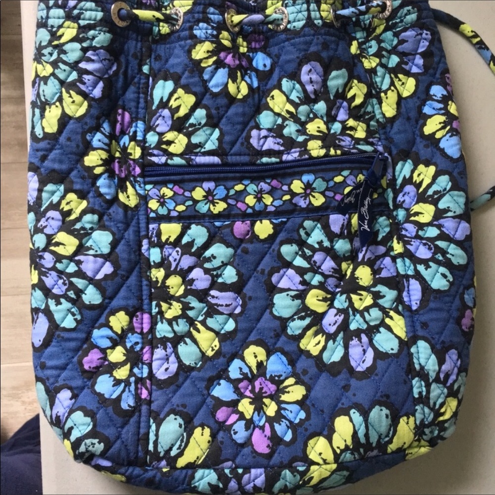 Vera Bradley drawstring bag / tote. Indigo Pop
